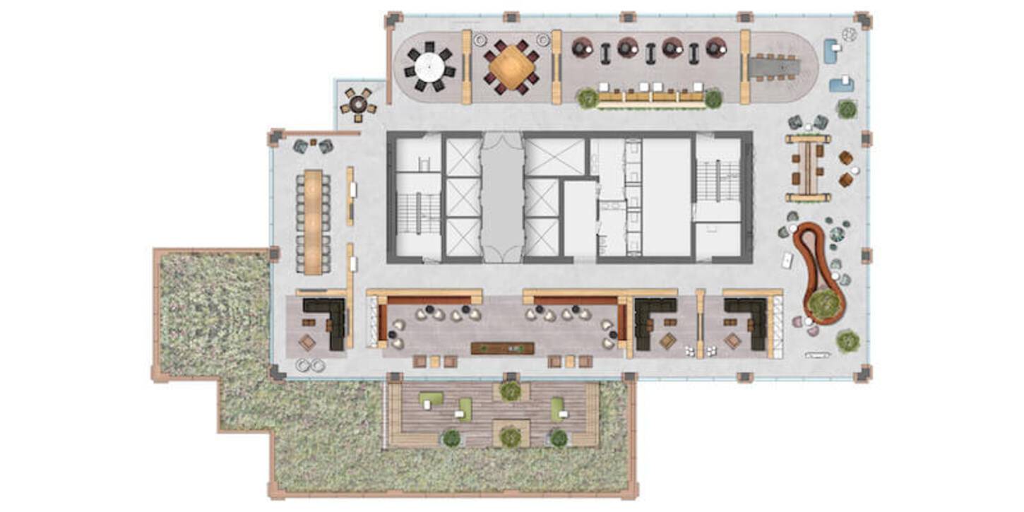 Plattegrond van herinrichting Coolsingel 120