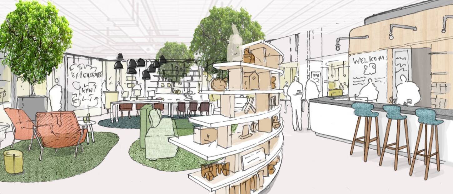 Schets van herinrichting Coolsingel 120